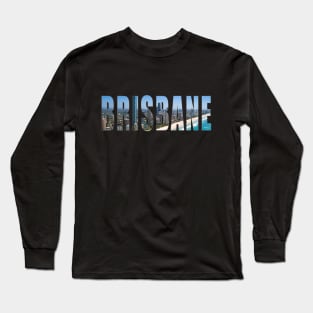 Brisbane City Skyline Silhouette Long Sleeve T-Shirt